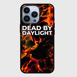 Чехол для iPhone 13 Pro Dead by Daylight red lava, цвет: 3D-черный
