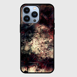 Чехол для iPhone 13 Pro Мокрая бумага ретро гранж текстура грязная, цвет: 3D-черный