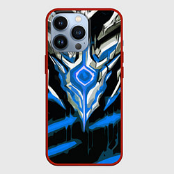 Чехол для iPhone 13 Pro Абстрактная синяя руна, цвет: 3D-красный