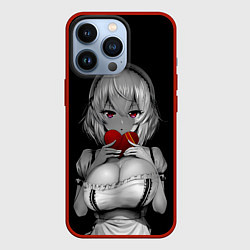 Чехол для iPhone 13 Pro Аниме девушка с сердцем в руках, цвет: 3D-красный