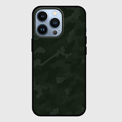 Чехол для iPhone 13 Pro Камуфляж тёмный, цвет: 3D-черный