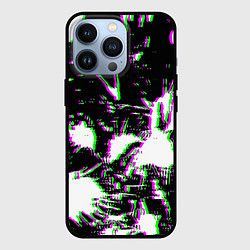 Чехол для iPhone 13 Pro Краски глитч неон, цвет: 3D-черный