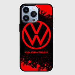 Чехол для iPhone 13 Pro Volkswagen - red gradient, цвет: 3D-черный