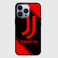 Чехол для iPhone 13 Pro Juventus - red gradient, цвет: 3D-черный