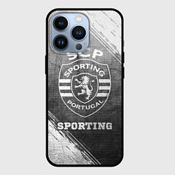 Чехол для iPhone 13 Pro Sporting - grey gradient, цвет: 3D-черный