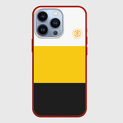 Чехол для iPhone 13 Pro Сокрушу пред Ним врагов Его Хризма желтая Патриоты, цвет: 3D-красный