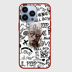 Чехол для iPhone 13 Pro Lil Peep band rap, цвет: 3D-красный