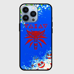 Чехол для iPhone 13 Pro The Witcher logo horror, цвет: 3D-черный