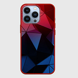 Чехол для iPhone 13 Pro Абстрактная геометрия polygon, цвет: 3D-красный