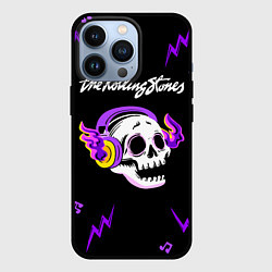 Чехол для iPhone 13 Pro Rolling Stones неоновый череп, цвет: 3D-черный