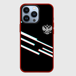 Чехол для iPhone 13 Pro Полосы герб спорт, цвет: 3D-красный