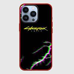 Чехол для iPhone 13 Pro Cyberpunk storm 2077, цвет: 3D-красный