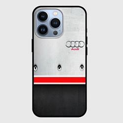 Чехол для iPhone 13 Pro Audi metal sport, цвет: 3D-черный