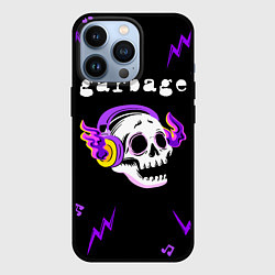 Чехол для iPhone 13 Pro Garbage неоновый череп, цвет: 3D-черный