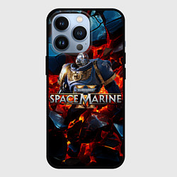 Чехол для iPhone 13 Pro Warhammer 40000 space marine 2 ультрамарин в броне, цвет: 3D-черный