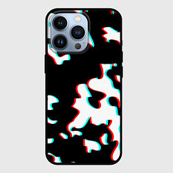 Чехол для iPhone 13 Pro Камуфляж глитч, цвет: 3D-черный