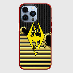 Чехол для iPhone 13 Pro Skyrim gold edinion, цвет: 3D-красный