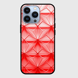 Чехол для iPhone 13 Pro Ярко красная геометрия, цвет: 3D-черный