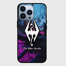 Чехол для iPhone 13 Pro Skyrim game steel, цвет: 3D-черный