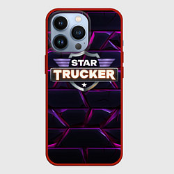 Чехол для iPhone 13 Pro Star Trucker логотип, цвет: 3D-красный