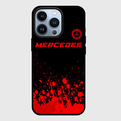 Чехол для iPhone 13 Pro Mercedes - red gradient посередине, цвет: 3D-черный