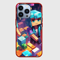 Чехол для iPhone 13 Pro Minecraft 2 0, цвет: 3D-красный