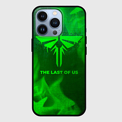 Чехол для iPhone 13 Pro The Last Of Us - green gradient, цвет: 3D-черный