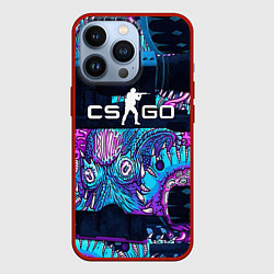 Чехол для iPhone 13 Pro CS GO neon blob, цвет: 3D-красный