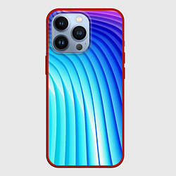 Чехол для iPhone 13 Pro Полосы неоновый градиент, цвет: 3D-красный