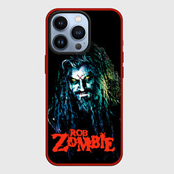 Чехол для iPhone 13 Pro Rob zombie portrait, цвет: 3D-красный