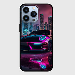 Чехол для iPhone 13 Pro Porshe night city, цвет: 3D-черный