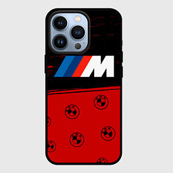 Чехол для iPhone 13 Pro Bmw m5 - красная текстура, цвет: 3D-черный