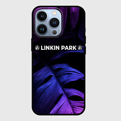 Чехол iPhone 13 Pro Linkin Park 2024 neon monstera