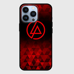 Чехол для iPhone 13 Pro Linkin Park red poly, цвет: 3D-черный