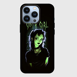 Чехол для iPhone 13 Pro Goth girl - Beetlejuice, цвет: 3D-черный