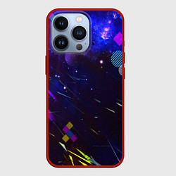 Чехол для iPhone 13 Pro Космическая геометрия, цвет: 3D-красный