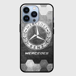 Чехол для iPhone 13 Pro Mercedes - grey gradient, цвет: 3D-черный