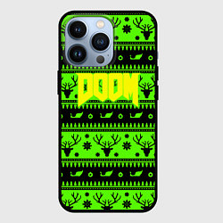 Чехол для iPhone 13 Pro Doom кислотный новый год, цвет: 3D-черный