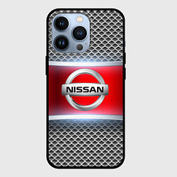 Чехол для iPhone 13 Pro Nissan авто текстура, цвет: 3D-черный