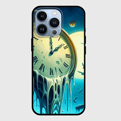 Чехол для iPhone 13 Pro Часы в сказочном лесу под луной - фантазия, цвет: 3D-черный