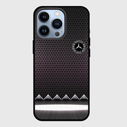 Чехол для iPhone 13 Pro Mercedes benz carbon steel, цвет: 3D-черный