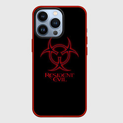 Чехол для iPhone 13 Pro Resident evil biohazard logo, цвет: 3D-красный
