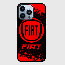 Чехол для iPhone 13 Pro Fiat - red gradient, цвет: 3D-черный