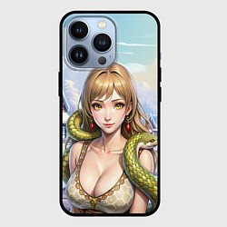 Чехол для iPhone 13 Pro Девушка - змея символ 2025, цвет: 3D-черный