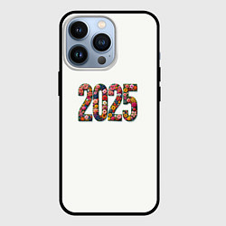 Чехол для iPhone 13 Pro Цифры 2025 из разноцветных цветов, цвет: 3D-черный