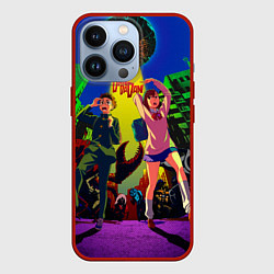 Чехол для iPhone 13 Pro Dandadan: Момо и Кэн, цвет: 3D-красный