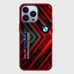 Чехол для iPhone 13 Pro BMW geometry stripes red, цвет: 3D-красный