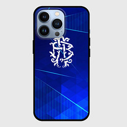 Чехол для iPhone 13 Pro Nickelback blue poly, цвет: 3D-черный