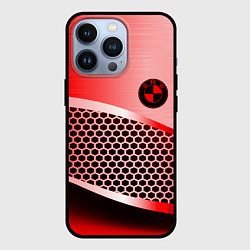 Чехол для iPhone 13 Pro BMW carbon texture, цвет: 3D-черный