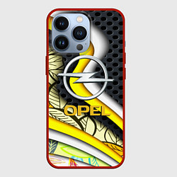Чехол для iPhone 13 Pro Opel абстракция волны, цвет: 3D-красный